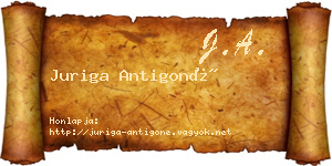 Juriga Antigoné névjegykártya